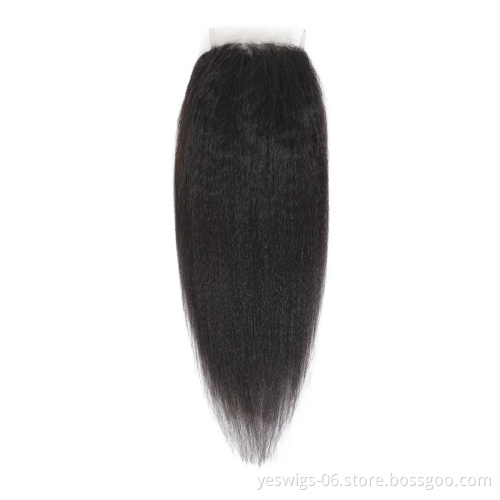 Wholesale Virgin Hair Vendors Mink Peruvian Lace Frontal Closure With Baby Hair 4X4 2X6 5X5 13X4 13X6 6X6 7X7 360 Lace Closure
